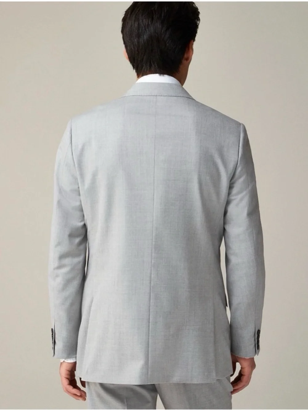 J. Crew Light Gray Two-Button Italian Super 120's Loro Piana Wool Suit Jacket